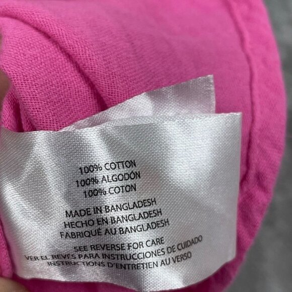 Gap Pink Button-Up Long Sleeve Shirt Size L 100% Cotton Womens Casual d0109 - Picture 5 of 8